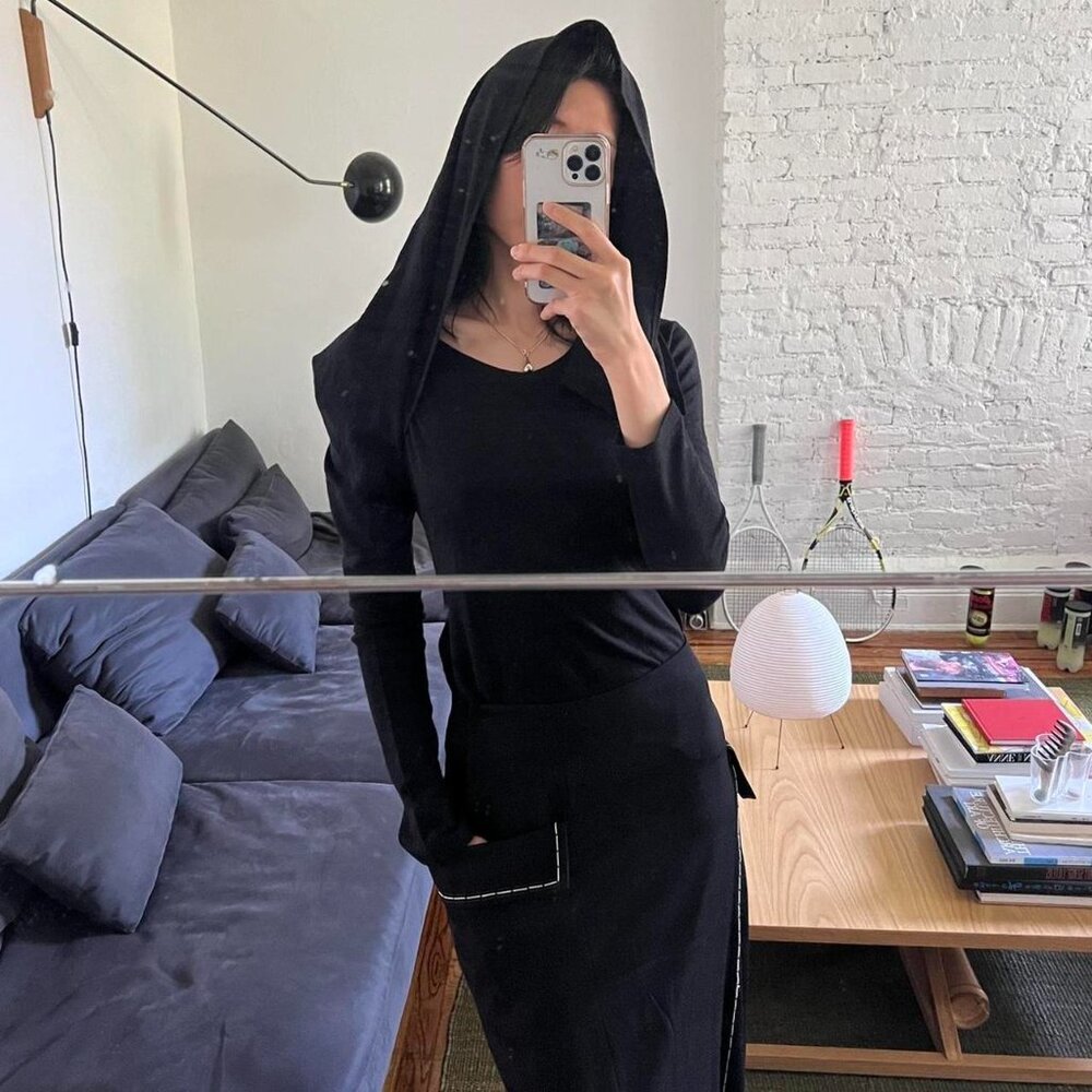 Yohji Yamamoto Femme black drape sweater - Picture 4 of 8